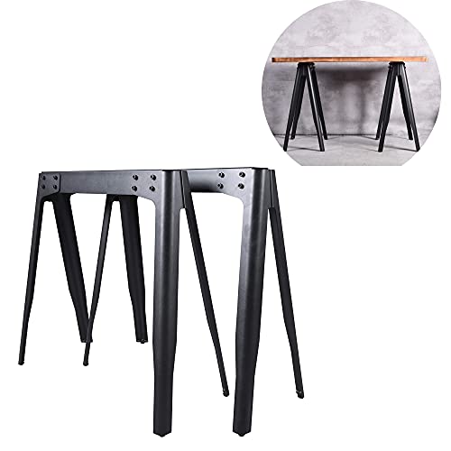 Fubiruo Industrial A-Shaped Table Leg Bracket Black Computer Table Leg Coffee Table Legs Kitchen Dining Table Bar Desk Leg Cast Iron High Temperature Paint Rust Proof (28''H X29.5''W) 2 Pcs #TOP3
