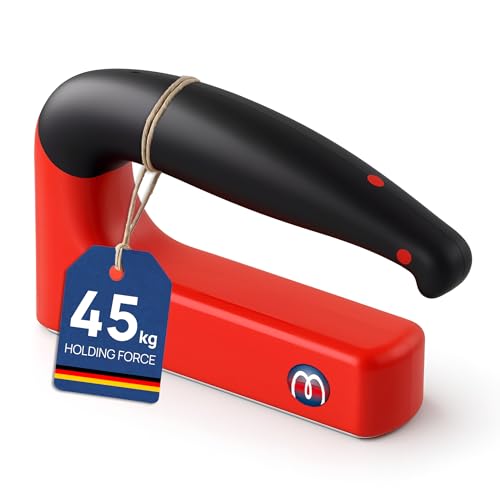 Elevador magnético con ASA   capacidad 45 kg   Imán permanente con asa para levantar transportar cargas de hierro y metal