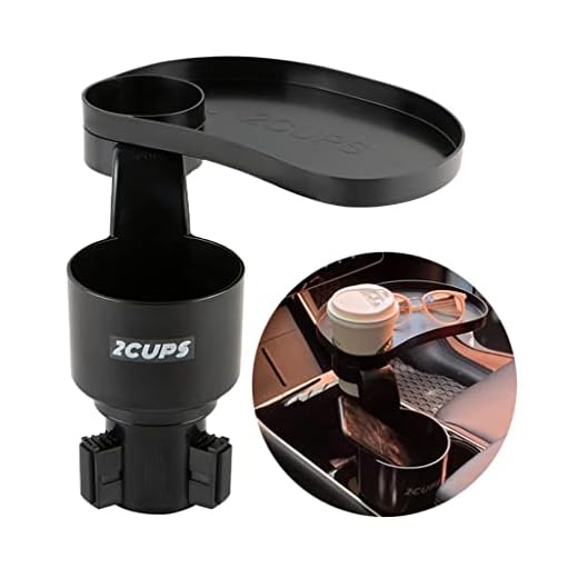 2CUPS Multiple Car Cup Holder and Attachable Tray (2nd Edition - Cup Holder & Tray)