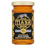 Raw Active Wildflower Honey 10+ 250g – Organic, Unpasteurised & Enzyme-Rich (Diastase 10+) – Pure Fairtrade Raw Honey with Antioxidants – TIANA