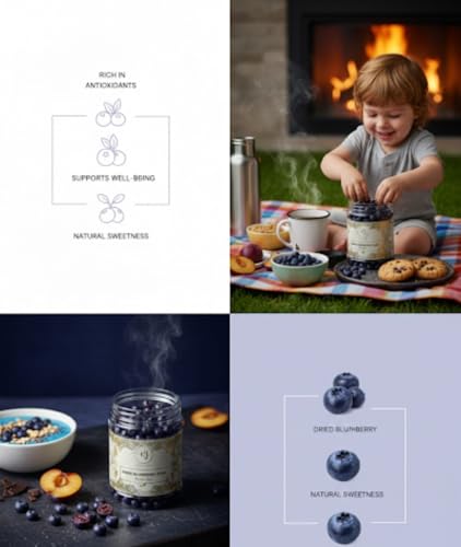 Image of EATYUMM Dried Blueberry Plum, Dried Mix, Natural Dried Fruits, Sweet & Juicy Berries, Rich in Antioxidants, Healthy Snack for Kids & Adults (250grams)