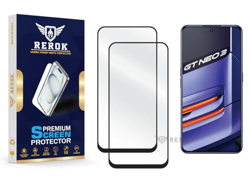 Image of Gorilla Tempered Glass Screen Protector Compatible with Realme GT NEO 3 [Pack of 2] | Edge-to-Edge, Bubble-Free, Case Friendly, Easy Installation Kit