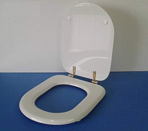 Copriwater Cesame BELLE EPOQUE BIANCO Cerniera Oro-Sedile-Asse Wc