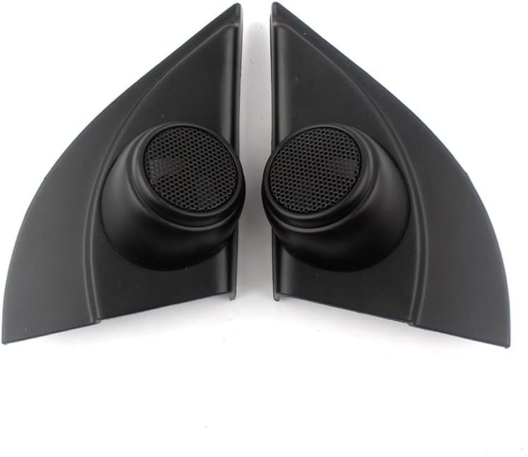 1 Pair Car Front Left and Right Door Tweeters Triangle Speakers Cover Panel Trim Frame Mount for Hyundai Solaris Verna 2010 11 12 13 14 15 16