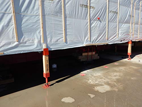 Ellis Manufacturing Company 4X4 Screw Jack - Adjustable Support - Safe Load Capacity (15,000 Lbs) - Painted Finish #TOP7