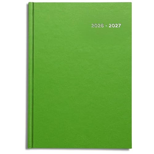 Academic Diary 2026-2027 A4 Week to View by Pirongs | Mid year Diary 2026-2027 | A4 Diary, Hardback/Casebound Quality - Green