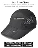 GADIEMKENSD Sportowe lekkie i oddychające czapki bejsbolowe - Folding style,Black