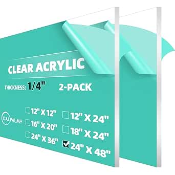 LOPYXBR Lot De 6 Feuilles Acrylique Transparente A3 42x29cm - 2mm Épaisseur Pour DIY Et Affichage