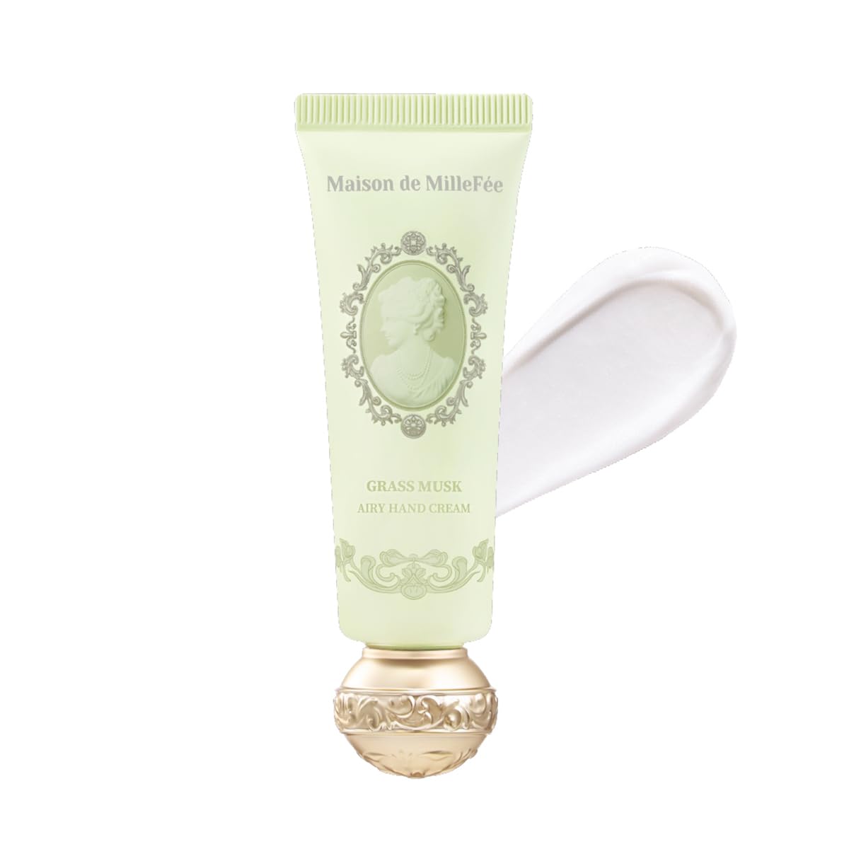 Maison de MilleFee Airy Hand Cream, 1.1 oz (30 g), Souffle, Texture, Moisturizing, Non-stick, Gift (30g, 02 Grass Musk) 02 Grass Musk 1.06 Ounce (Pack of 1)