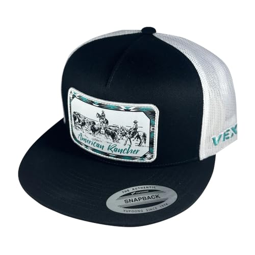 Image of Vexil American Rancher Adjustable Snapback Western Lifestyle Rodeo Southwest Inspired Meshback Hat