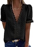 Mode Musselin Bluse Damen: Ideal für Arbeit, Büro, Party, lässig oder tägliches Leben tragenBerufspendler/alltägliche Freizeitaktivitäten/Reisen/zu Hause/Dating, die Sie bei den schicken und bequemen Hemden nicht verpassen dürfen.