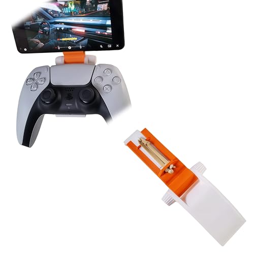 Secure Phone Mount Holder for DualSense PS5 Controller - Easy Clip-On Design for Hands-Free Gaming and Streaming