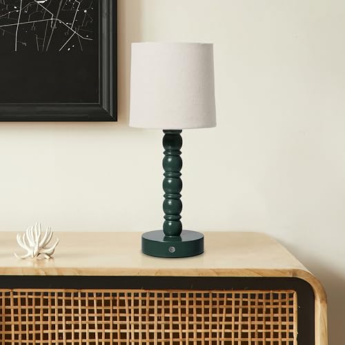 Camden Reed Traditional Wood Lamp - Gloss Finish, Elegant Lighting for Home Décor, Green