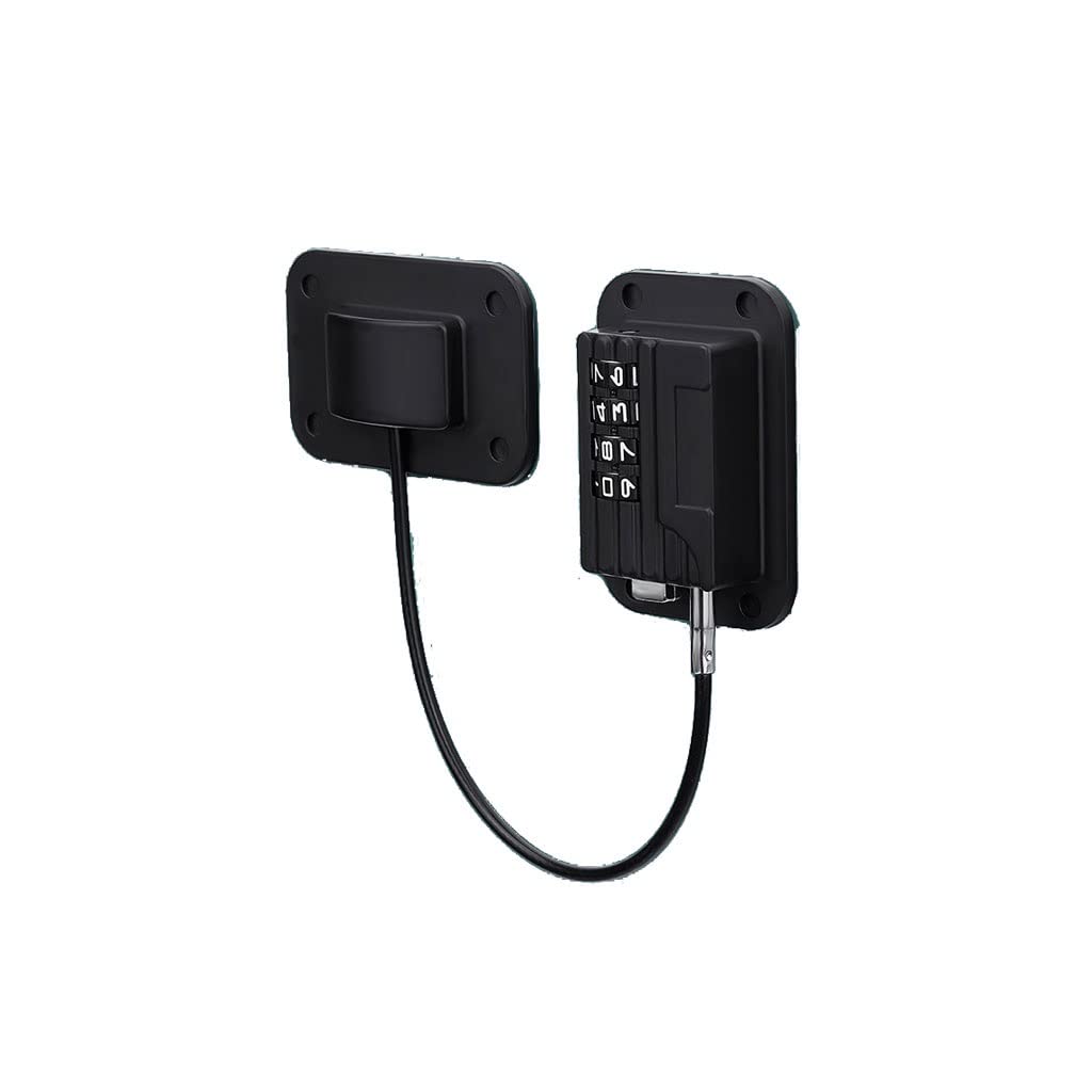 Cerradura de combinación de dos paquetes, cerradura de seguridad for niños, cerradura a presión for cajón, cerradura for ventana de nevera, puerta de armario abierta, pellizco antibebé ( Color : Nero