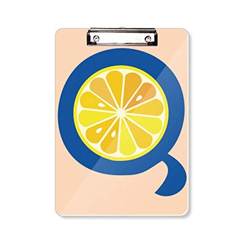 Porte-bloc A4 motif alphabet orange et fruits pour l'organisation de vos documents