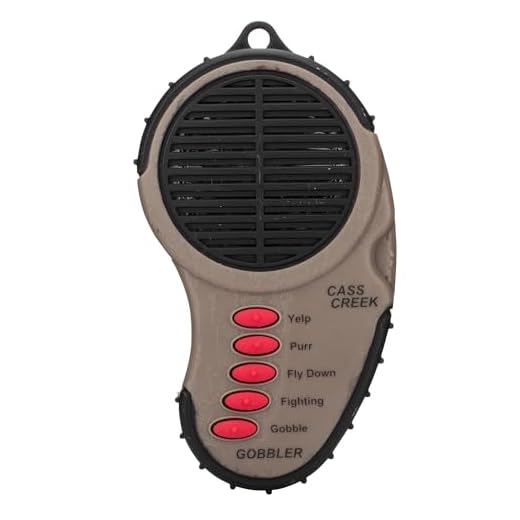 Cass Creek Spring Gobbler Handheld Electronic Game Call | 5 Turkey Calls in 1 | Authentic Animal Recordings | 200 Yard Sound Projection | Compact Design