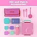 OmieBox Bento Box for Kids - Insulated Bento Lunch Box with Leak Proof Vacuum Insulated Food Jar - 3 Compartments, Two Temperature Zones (Pink Berry)