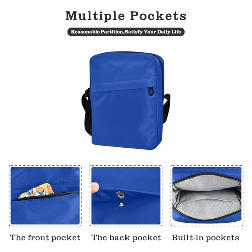 messenger bag crossbody bag men Casual Womens Purse Adjustable Strap for business business- Sapphire Blue2