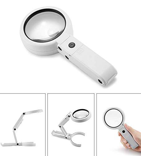 Loupe de bureau 5X pliable HJMMWT pour la lecture des petits caractères