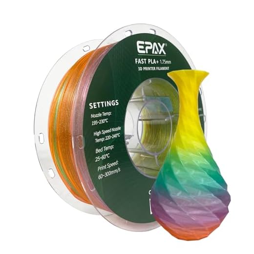 EPAX High Speed PLA+ 3D Printer Filament, Fast PLA 3D Printing Filament, 1.75mm, Dimensional Accuracy +/- 0.03 mm, 1KG Spool (Crystal Tropical Dream)