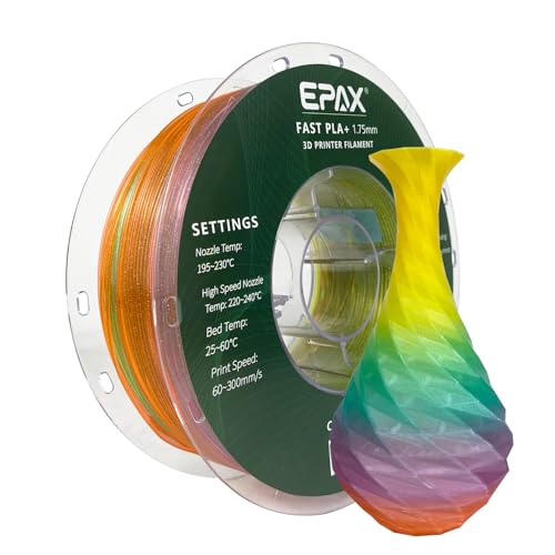 Image of EPAX High Speed PLA+ 3D Printer Filament, 1.75mm, Dimensional Accuracy + /- 0.03 mm, 1KG Spool (Crystal Tropical Dream)