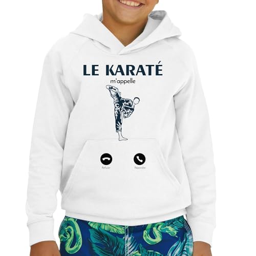 Sweat à capuche enfant le karaté m'appelle idéal pour l'après dojo