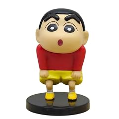 FUNFOB Shinchan Moving Toy | Shinchan Action Figure Toys for Boys & Girls PVC Multicolour | Shin-chan Clock Red Moving