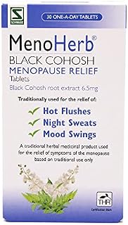 Schwabe Pharma - MenoHerb - Menopause Relief - Black Cohosh Root Extract 6.5mg - Traditionally Used for Hot Flushes, Night Sweats and Mood Swings - 30 Tablets
