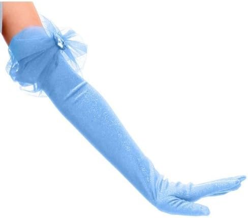 Light Blue Princess Kids Gloves