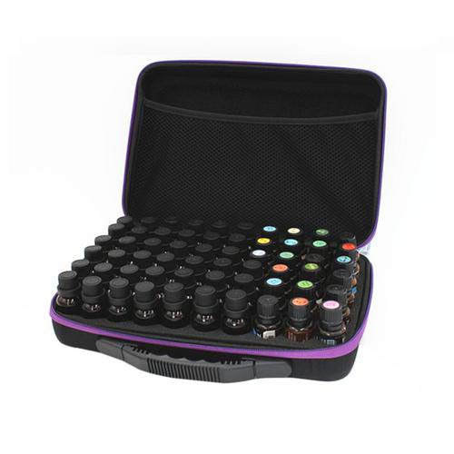 60 Trous Sac de Rangement Huile Essentielle (10ml) Voyage pour les Huiles Essentielles ou Vernis à Ongle Cosmétique