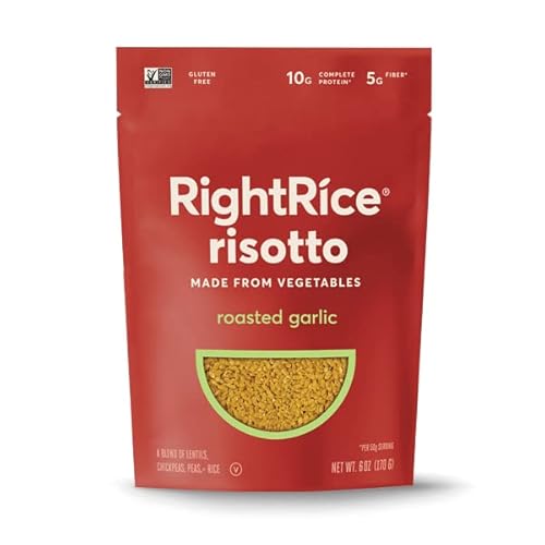 Rightrice Risotto – Roasted Garlic (6Oz. Pack Of 3) - Made From Vegetables - High Protein, Vegan, Non-Gmo, Gluten Free #TOP1