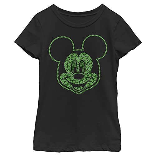 T-shirt Mickey Shamrocks Disney fille noir à porter pour les journées d'école