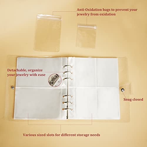 Transparent Jewelry Storage Book With Anti-Oxidation Pockets, Jewlwey Organizer Album New Generation, Various Sized Grid, Detachable, For Earrings, Necklace, Stud, Bracelets, And Rings For Travel #TOP3
