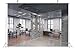 BELECO 7x5ft Fabric Modern Office Backdrop for Video Conference - Elegant Business Interior Brick Wall Windows Virtual Home Photography Background for Live Video Zoom Calls Photoshoot Props