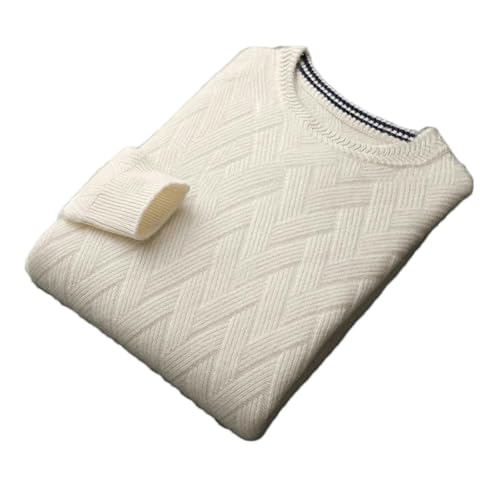 Men Wool Sweater Men's Round Neck Jacquard Cashmere Sweater Thick Long-Sleeved Cashmere Sweater Autumn and Winter
