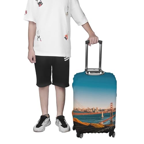 San Francisco Luggage Cover Protector - Travel Suitcase Sleeve with Dual-Sided Prints, Universal Fit 18-32 Inch, Washable Anti-Scratch Travel Baggage Cover XL 7