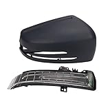 Passenger Door Rear view Mirror Cover Cap & Turn Signal Lamps For Mercedes-Benz W212 W204 W221 2007-2013