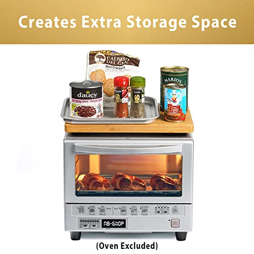 Cutting board Compatible with Panasonic NB-G110P FlashXpress Toaster Oven (Oven Excluded), Countertop Oven Accessories, With Heat Resistant Non-Skid Silicone Feet, Protects Cabinet, More Storage Space