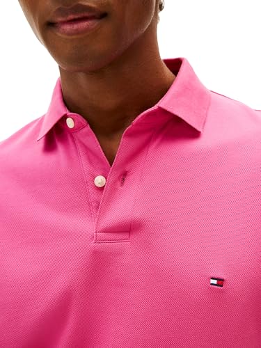 Image of Tommy Hilfiger Men's Short Sleeve Polo Shirts in Regular Fit With Stretch and Organic Pique Cotton