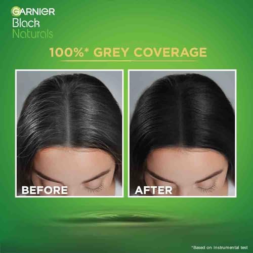 Image of Garnier Black Naturals Hair Color, Shade-2 Original Black 20ml+20g [Pack of 5] 200g