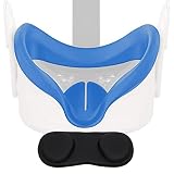 NIUVR Facial Mask Cover & Dustproof Lens Protector for Quest 2 Headset, Washable Lightproof Anti-Lea