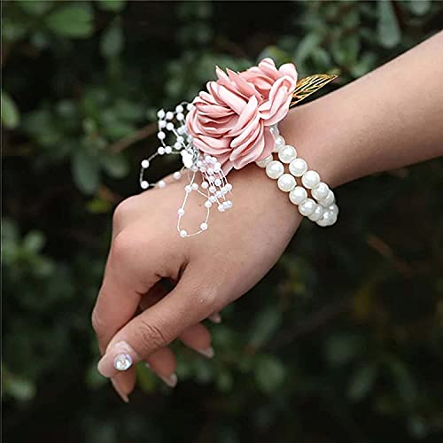 8 Bracciali con Perle Elasticizzati, per Corsage