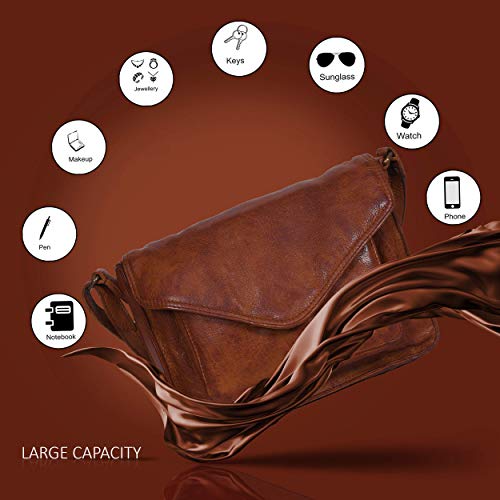 Ozora Handmade Leather Compact Tote/Bag With Adjustable Strap Crossbody Purse For Ipods, Notebooks For Women #TOP3