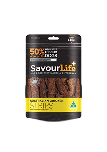 SavourLife Dog Treats, Australian Chicken Strips - High Protein, 165g