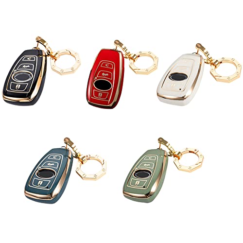 Riloer Capa para chaveiro de TPU para 3 botões Controle remoto de chave inteligente compatível com S