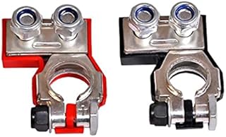 Cyancld 12V 2-Way Leisure Battery Terminals, Positive Negative Copper Car Motorcycle Audio Van Battery Connectors Clamps Tool