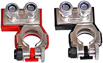 Cyancld 12V 2-Way Leisure Battery Terminals, Positive Negative Copper Car Motorcycle Audio Van Battery Connectors Clamps Tool
