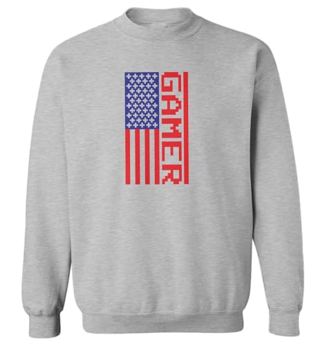 Haase Unlimited Gamer - American Flag 8 Bit Toddler Fleece Crewneck Sweater
