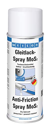 WEICON Gleitlack Spray MoS2 400ml Trockenschmiermittel Gleitlager Motoren uvm