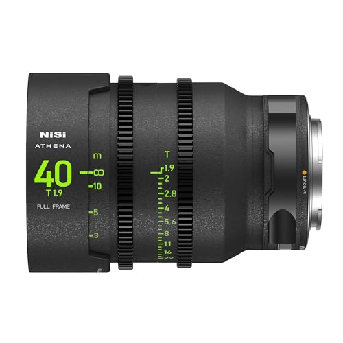 Image of NiSi, Athena Prime 40mm T1.9 Full Frame Cinema Lens - E Mount Compatible with Sony, Drop-In Filter, Micro-Contrast Control, Soft Bokeh, Uniform Weight, Ultra-Low Chromatic Aberration and Quality Image
